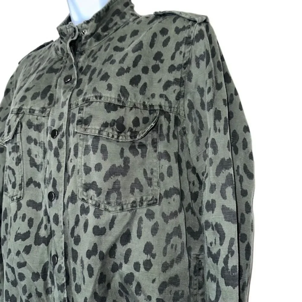 NWOT Rails Collins Utility Jacket S Animal print olive Green